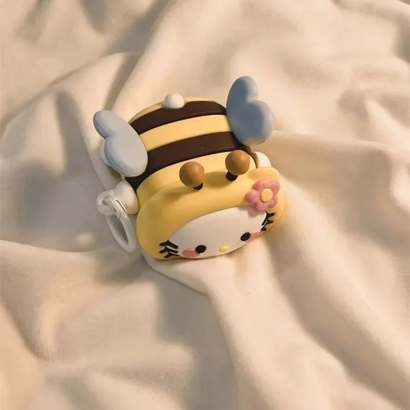 سانريو مرحبا كيتي سيليكون حقيبة سماعة الاذن ل Airpods 1 2 3 4 برو برو 2 حافظة صغيرة العسل غطاء قدر سماعات واقية