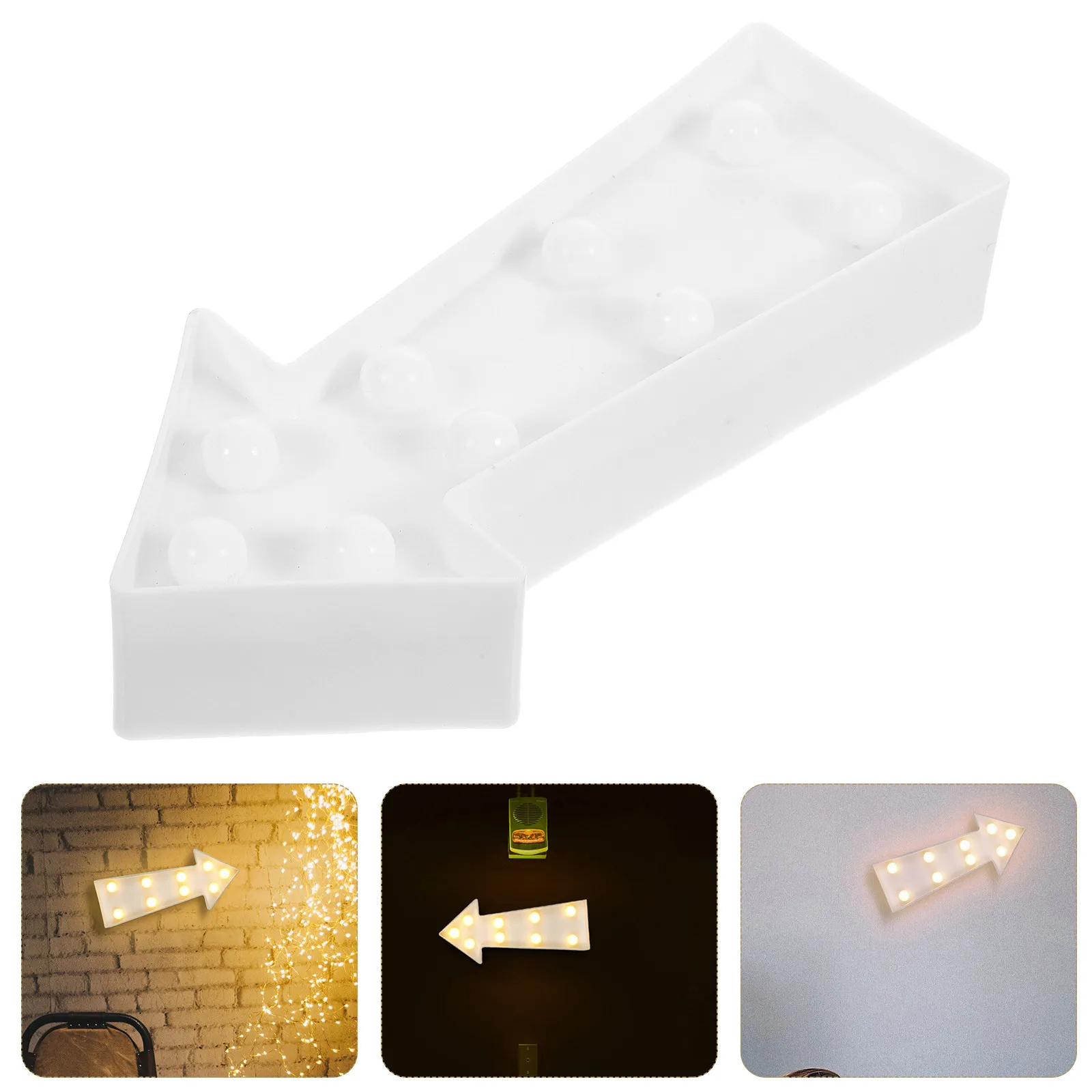 

Warm Night Light 7 LED Cordless Battery Powered Arrow Wall Decor Lighted Sign for Nursery Kids Room Christmas
