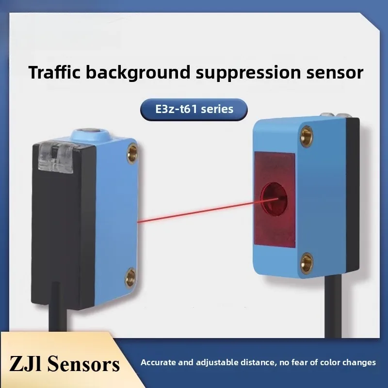 E3Z-T61 Langstrecken-Infrarot-Laserstrahlsensor, Hintergrundunterdrückung, Lichtschranke, Erkennungsabstand 60 Meter