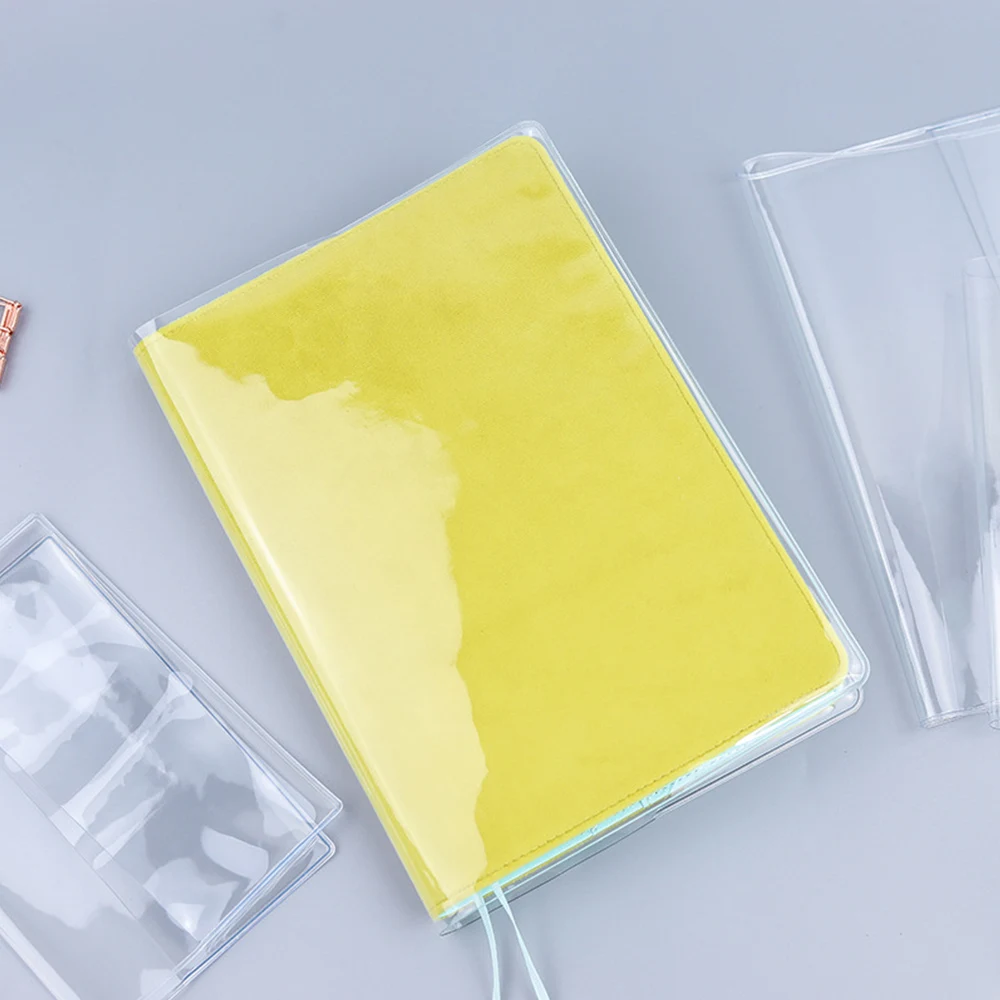 Transparent PVC Notebooks Cover Student Handbook Protect Film PVC Hand Account Sleeve Book Cover Scrapbook Cover Office Supply