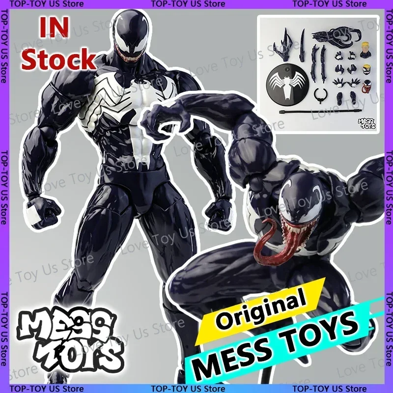 

100% Original HOT Mess Toys Venom Lethal Protector Eddie Brock Black Spider-Man Action Figure Collectible Model Statue Toy Gift