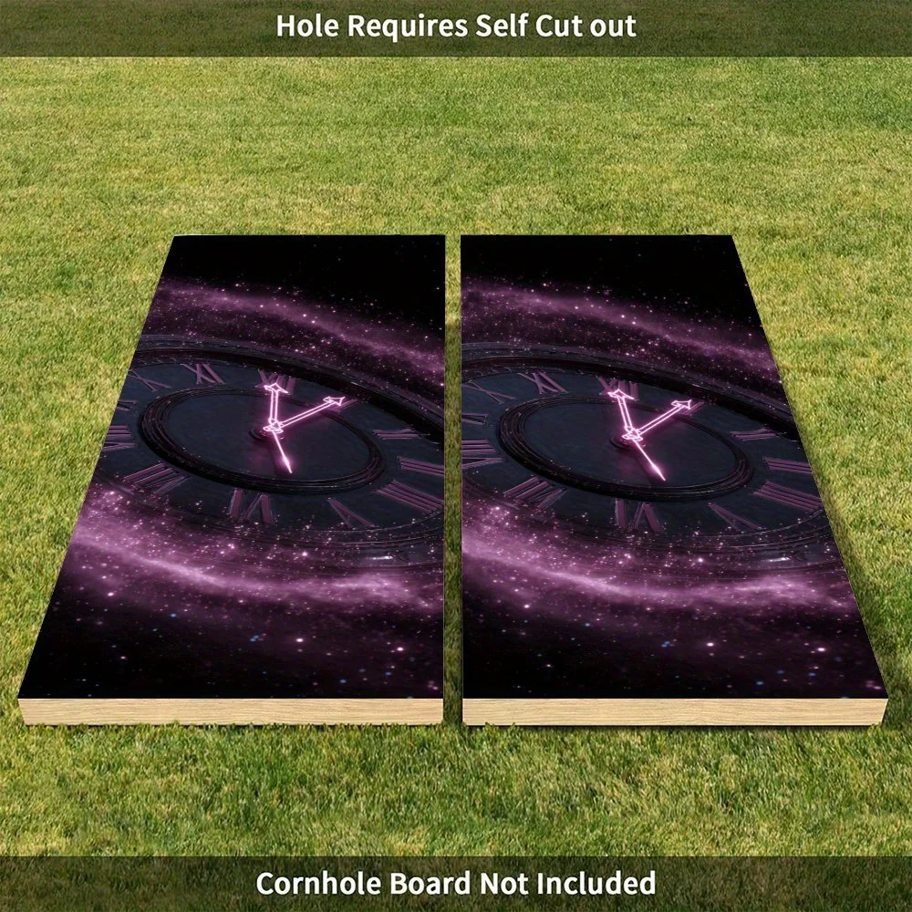 الفضاء - ملصق خيالي لساعة الوقت، قيمة عالية! شارات رمل من الفينيل المسطح ثنائية الأبعاد - صديقة للبيزانية وقيمة عالية، خالية من الفقاعات و #5