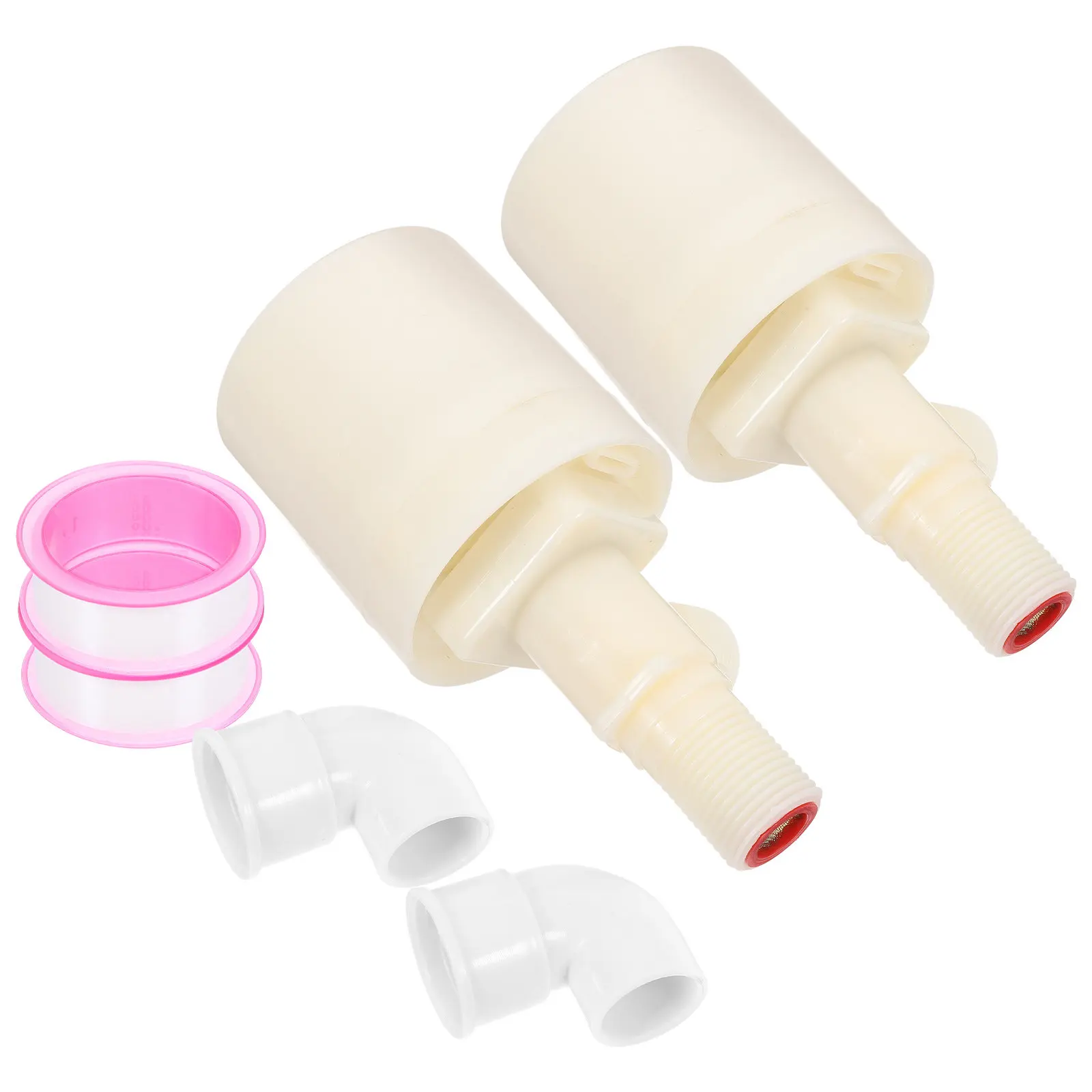 

2 комплекта автоматических пластиковых поплавковых клапанов для резервуаров для воды, бассейнов, прудов, для автоматического пополнения водоснабжения животноводческих хозяйств