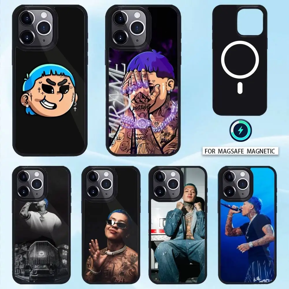 

Blessd Cantante Rapper Phone Case For iPhone17,16,15,14,13,12,11 Plus,Pro Max Magnetic For Magsafe Wireless Charging