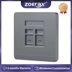 ZoeRax 1/2 Port Keystone Wall Plate 86 Tpye, Single Gang Wall Plates for RJ45 Keystone Jack and Modular Inserts