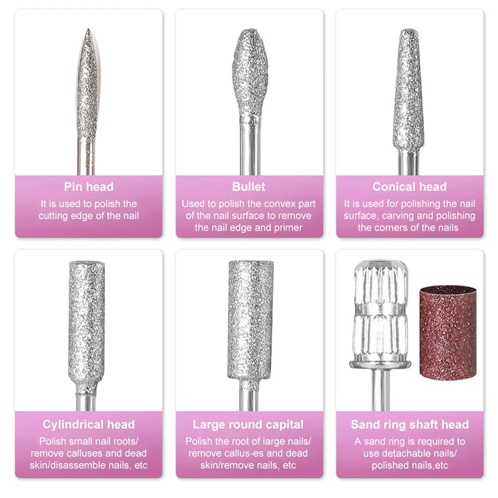 Taladro eléctrico para uñas de 45000 RPM, lima eléctrica de alta calidad, pantalla HD, pluma de manicura de Metal, lijadora de torno profesional para uñas