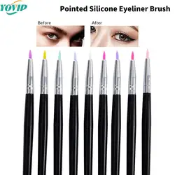 Pointed Silicone Concealer Brush Super Fine Eyeliner Tool Tear Trough Acne Spots Brush Nail Painting Pen Multifunctional Brush