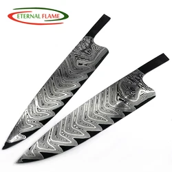 Christmas Tree Pattern DIY Chef Knife Blank Damascus Steel Blade Material Semi-Finished Knife Embryo Japanese Style Meat Cleaver