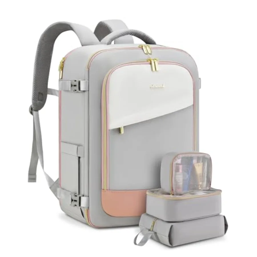 

Travel Backpack for Women, Carry On Backpack Flight Approved, Large Personal Item Bag Fits 17 inch Laptop, TSA Approved Luggage