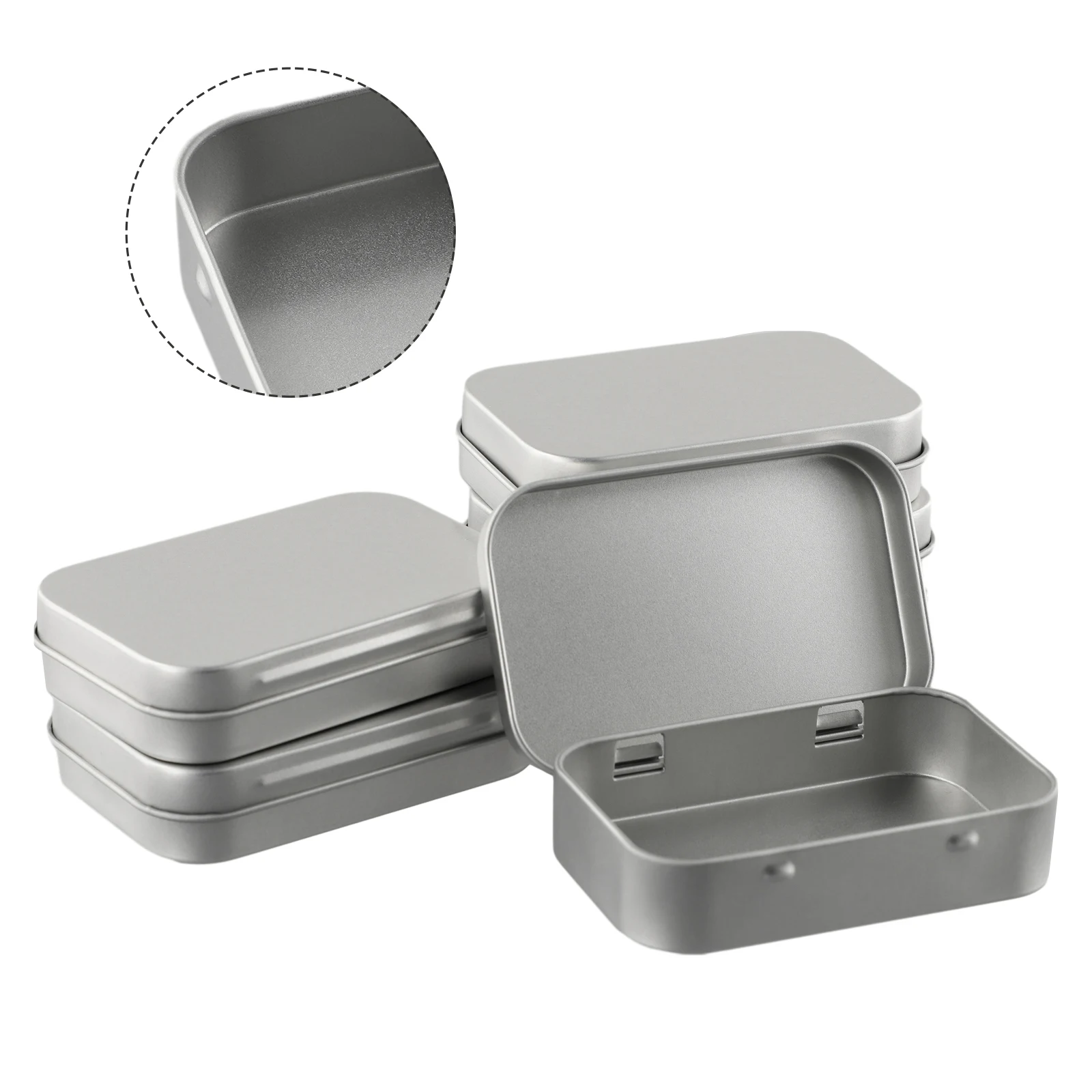 6Pcs Mini Metal Box Tin-Plated Slide Cover Storage Box Wedding Jewelry Pill Cases Portable Boxes Container Cosmetic Organizer