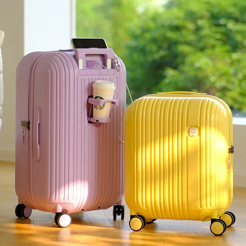 Rolling Luggage Case 20 24 26 Inch Drop Resistant Suitcase Lightweight Small Password Box Trolley Travel Luggage Gift Box