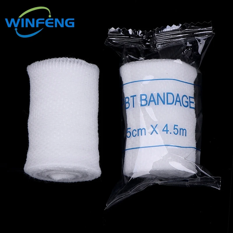 10Pcs Emergency First Aid PBT Elastic Bandages Breathable Cotton Wound Care Dressing Gauze Medical Nursing Survival Kits