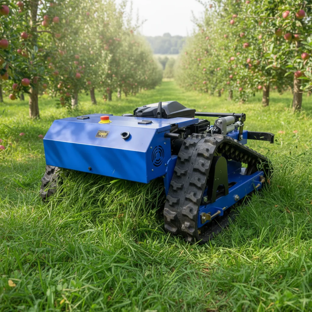 All Terrain Remote Control Crawler Mower Tracked Slope Lawn Mower for Garden Farm Landscaping