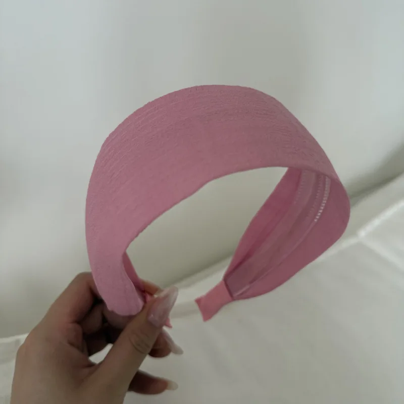 Koreanisches farbiges Stirnband für Damen, hochgeschnitten, aus Stoff, Haaraccessoire für den täglichen Gebrauch, zum Gesichtwaschen, Haarspange, Kopfbedeckung – Detail 7