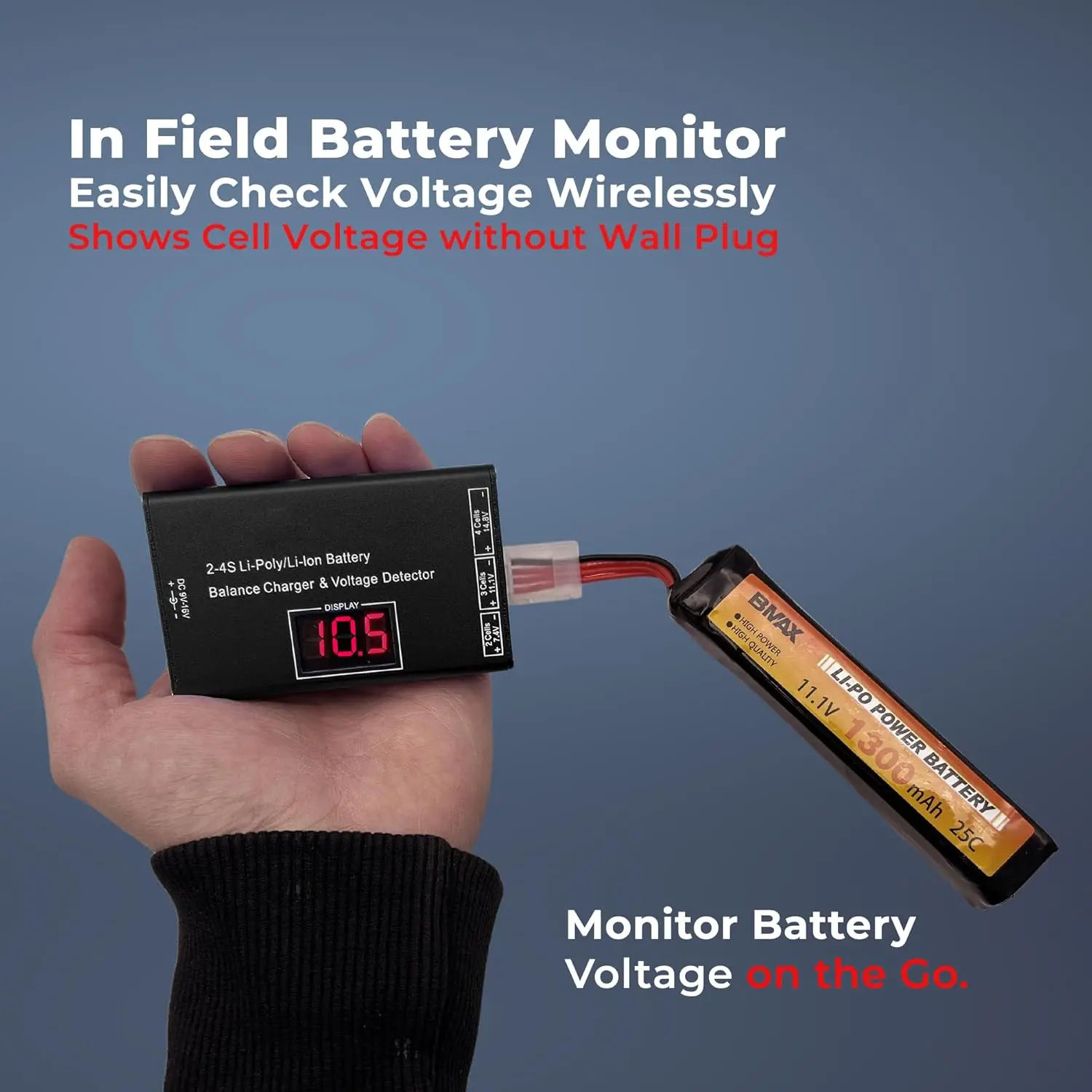 LED display lithium battery charger, including cables and power adapter, suitable for remote control toys and other models view 5