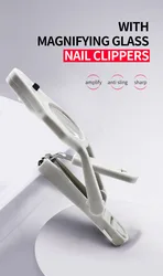 Magnifying glass with LED light nail clippers elderly children magnifying glass nail clippers gift