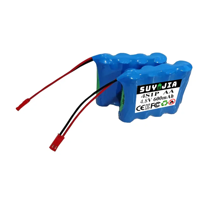 Ni-MH AA Rechargeable Battery Pack 4.8V600mAh 4S1P  AA  for Solar Garden Lights RC Toys Emergency Lights DIY Power Supply