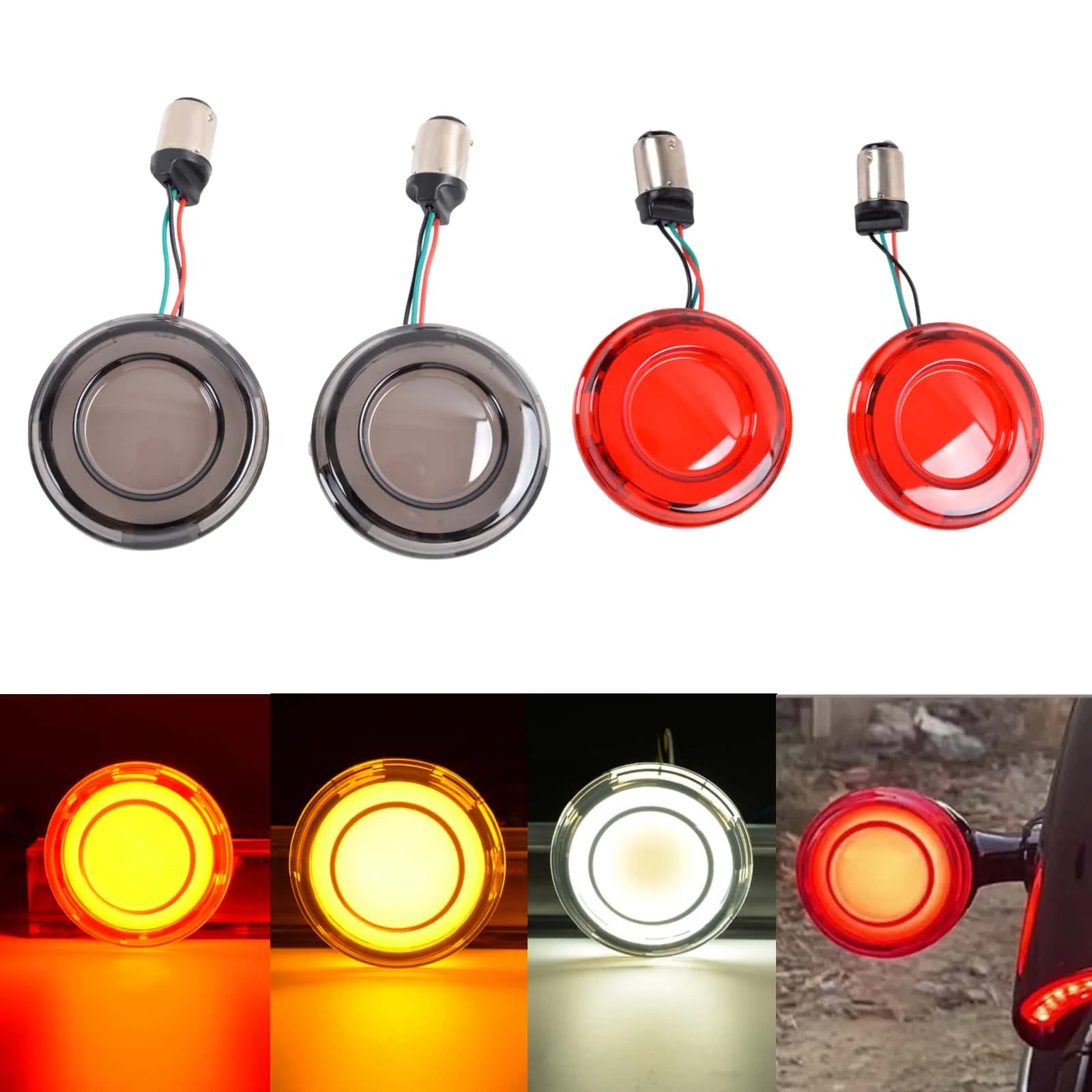 

Преобразования указателей поворота мотоцикла, светодиодная панель 1177, стиль пули для Harley Sportster 883Touring Breakout Fat Boy Softail