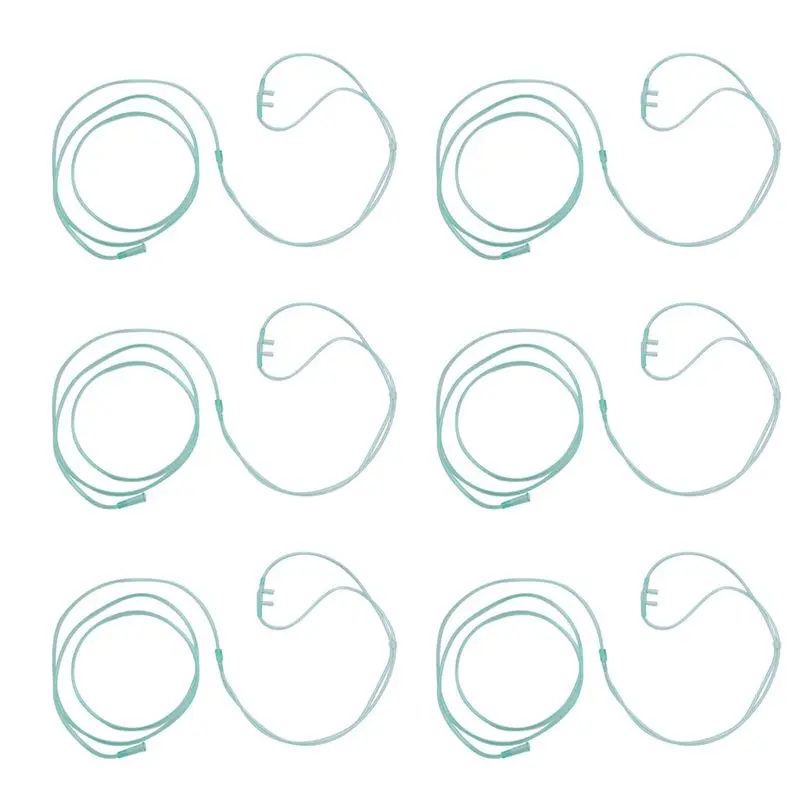 X18A-60Pcs Oxygen Cannulas 2 Meters Nasal Cannula Soft Nasal Oxygen Tubing O2 Cannula For Adults