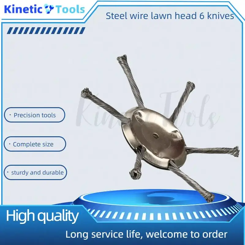 String Trimmer Replacement Head – 6 Blades, Weeding Disc, Steel Wire Brush to Tackle Lawn Mower Moss and Rust