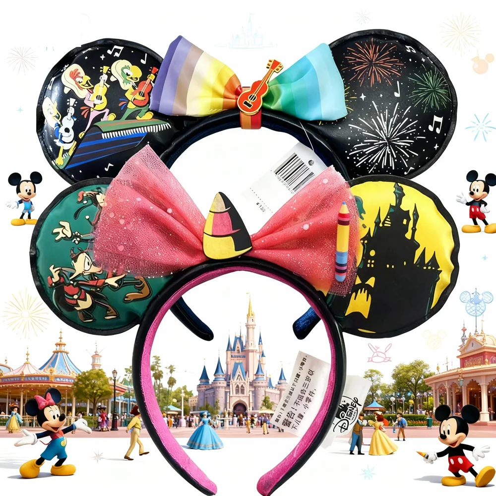 

Disney Mickey Mouse Headbands Halloween Little Piano Castle Bow Christmas Holiday Birthday Party Cosplay Costume For Women