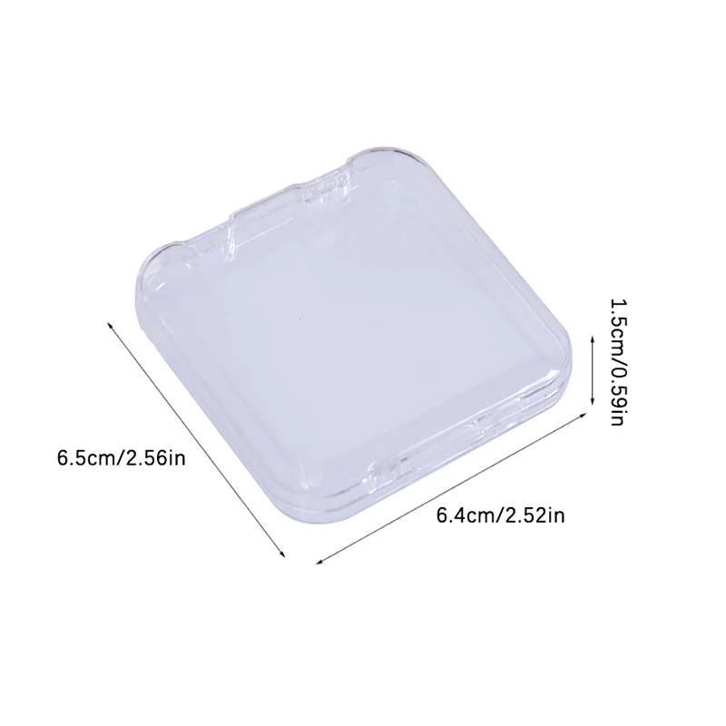 Exquisite leere transparente Presse auf Nagel verpackungs box Großhandel tragbare 65x65mm Kunststoff Nagels pitzen Organizer Display Maniküre