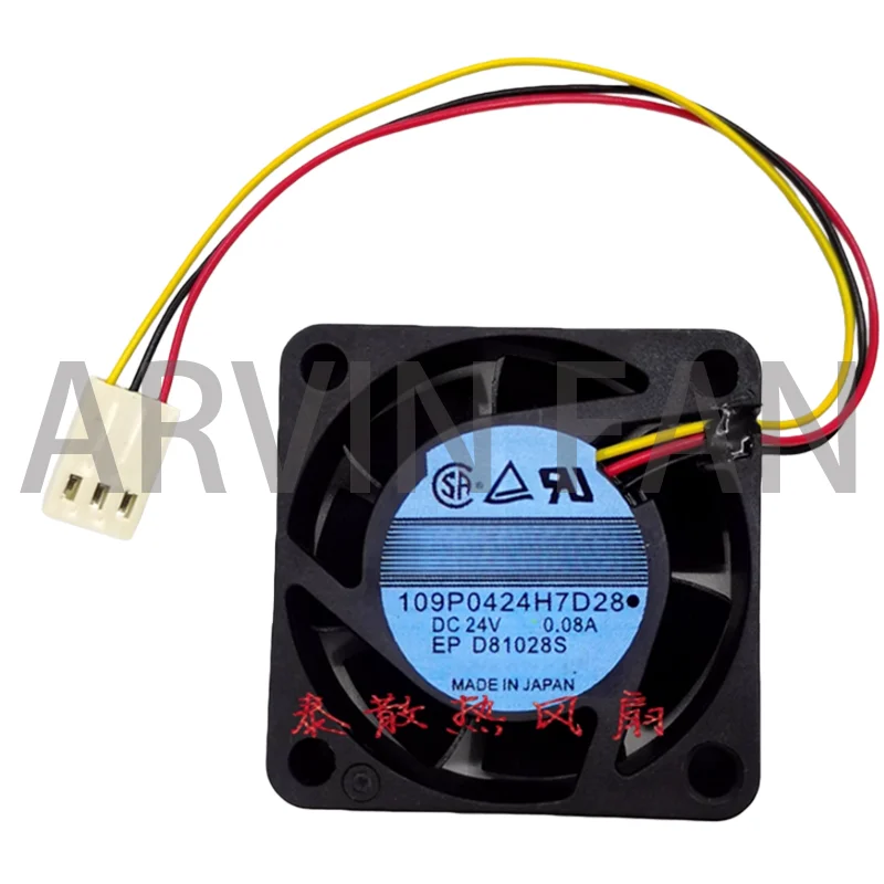 

109P0424H7D28 24 В 0,08 А 3-проводной вентилятор охлаждения драйвера