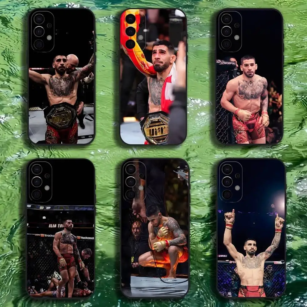 

Ilia Fighting T-Topuria Phone Case For Samsung S25,S24,S21,S22,S23,S30,Ultra,S20,Plus,Fe,Lite,Note,10,9,5G Black Cover
