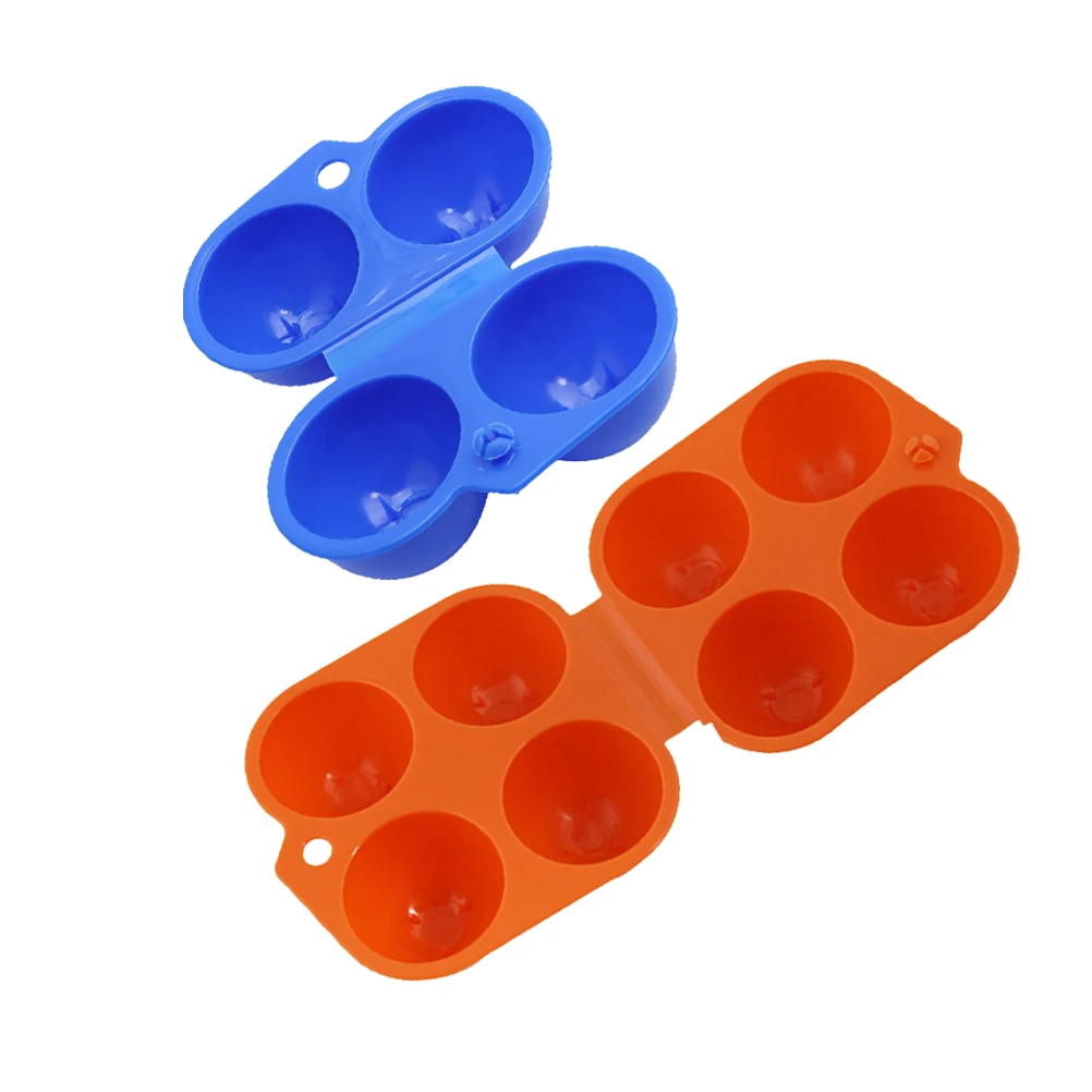 

Creative Plastic Egg Trays 2 4 Grids Portable Container Snap Lock Holder BBQ Fishing Picnic Camping Refrigerator Storage