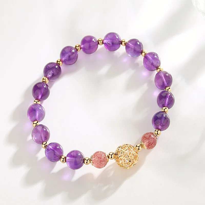 

Uruguay Natural Amethyst Bracelet Female Students, Best Friend, Girlfriend