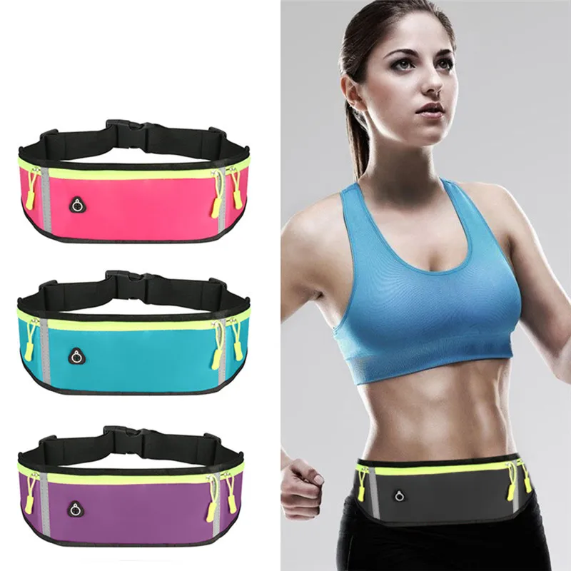 Professional Running Waist Bag Sports Belt Pouch Mobile Phone Case Men Women Hidden Pouch Gym SportsBags Running Belt Waist Pack