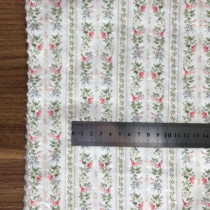 Cotton Retro Mori Vine Jacquard Fabric Sewing  Fabric By The Yard