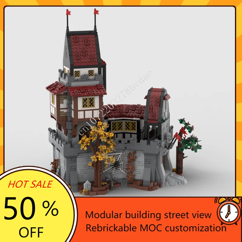 2737PCS MOC Medieval Castle Custom Puzzle Model evil witches keep Technical DIY Assembly Set Toy For Child Holiday Gift