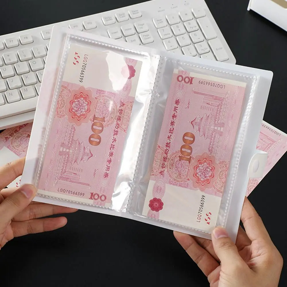 Lychee 100 Envelopes Money Saving Challenge PP Large Capacity Money Collection Book Waterproof Reusable