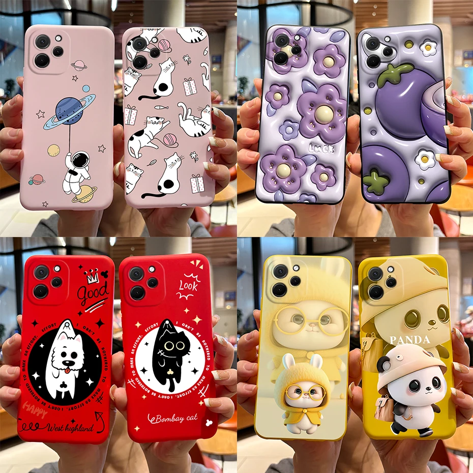 For Huawei Nova Y61 Case EVE-LX9 Panda Matte Back Shockproof TPU Silicone Soft Cover For Fundas Huawei Nova Y 61 Y61 Phone Case