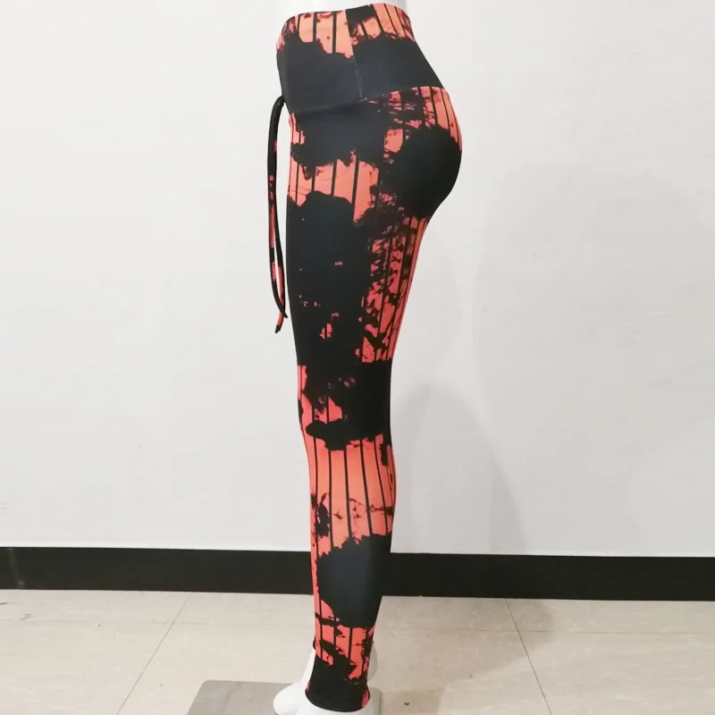 Tie-Dye Colorful High Waist Yoga Pants Women Sport Tights Outdoor Running Leggings Dance Training Trousers Fashion Gym Workout