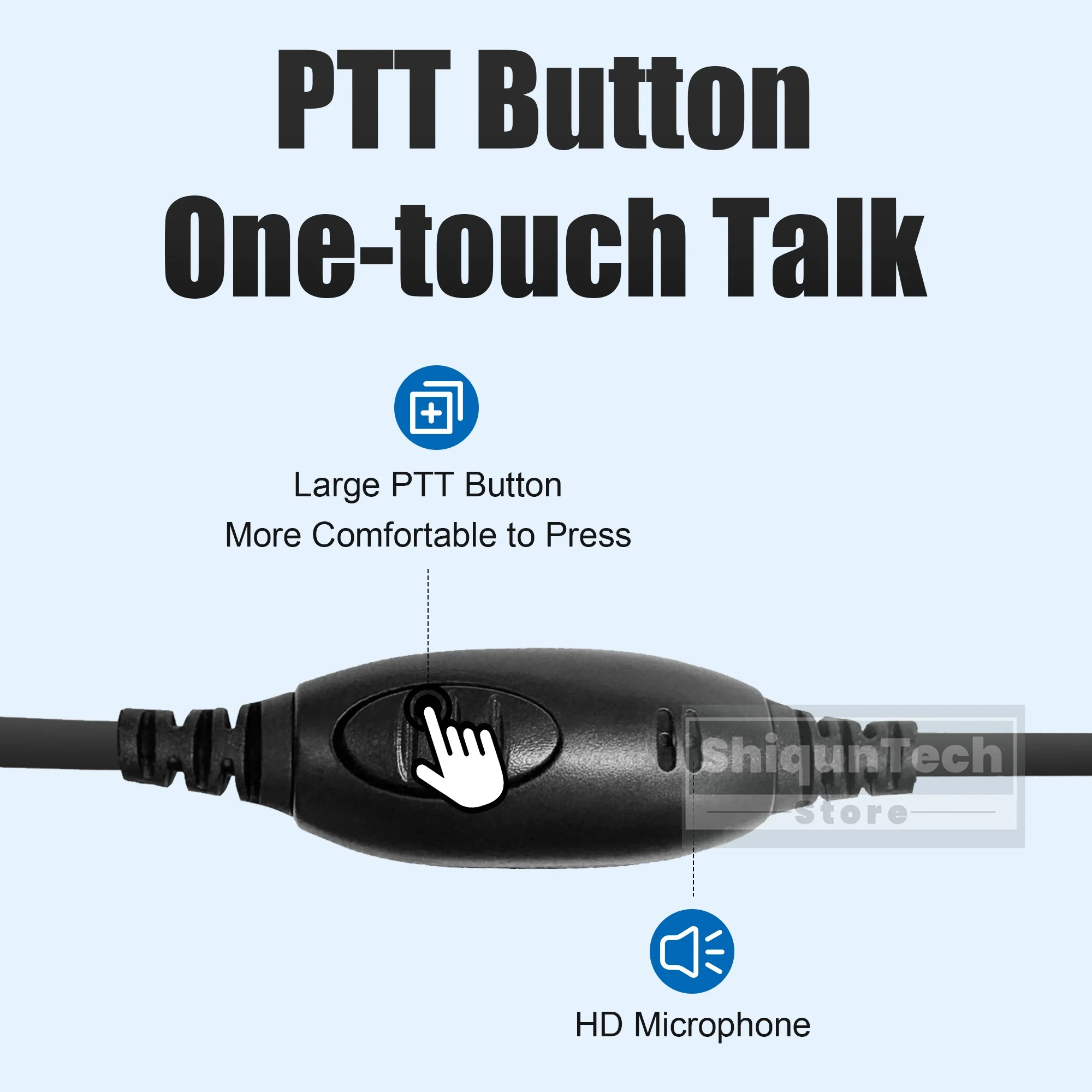 UV-98 plus fone de ouvido RT-880 fone de ouvido compatível com motorola gp328 plus gp344 gp388 gp339 plus walkie talkie acessórios