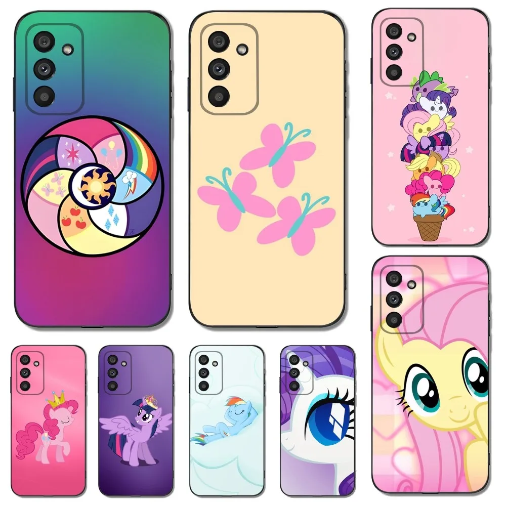 Cartoon M-My L-Little P-PonyS Phone Case for SamsungS24,S23,S22,S21,S20 Ultra Pro S10,S30Plus,20 Ultra Black Cover