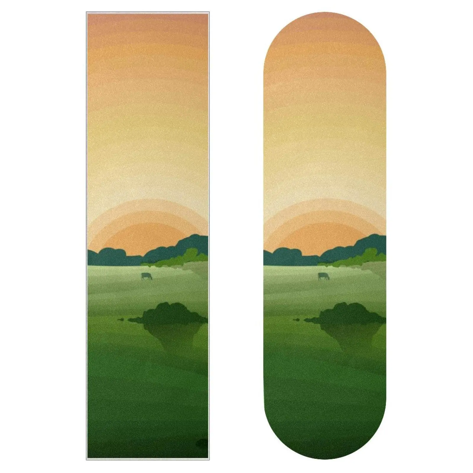 Skateboards Grip Tape Design Beach Sunset Landscape Print Longboard Anti Slip Sandpaper Sticker High-strength Skateboards Paper