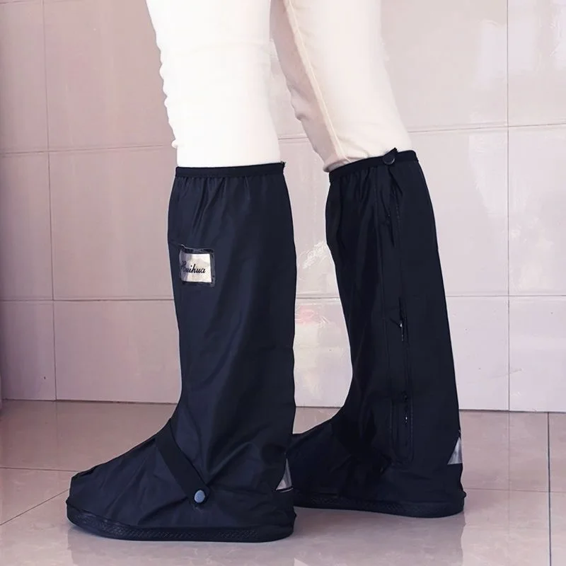 زوج من أغطية أحذية المطر عالية الجودة للدراجات النارية، مقاومة للماء وغير قابلة للانزلاق، أحذية رجالية مقاومة للمطر، أحذية مائية خارجية، أغطية قدم مطر سميكة مقاومة للاهتراء للنساء، أغطية أحذية