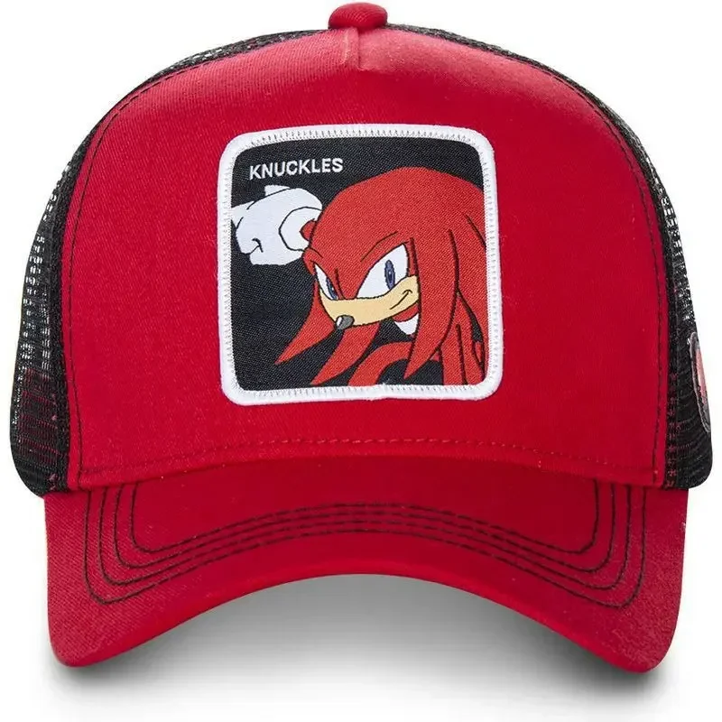 Sonic The Hedgehog Children's Baseball Caps Summer Cartoon Breathable Mesh Trucker Sun Hat for Boys Girls Adjustable Hip-Hop Hat