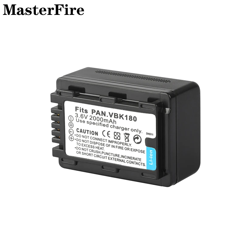 3.6 فولت 2000 مللي أمبير بطارية ليثيوم أيون قابلة للشحن VW-VBK180 VW VBK180 لباناسونيك HDC-TM55 TM40 SD80 HS80 SD60GK SDR-S45 بطاريات