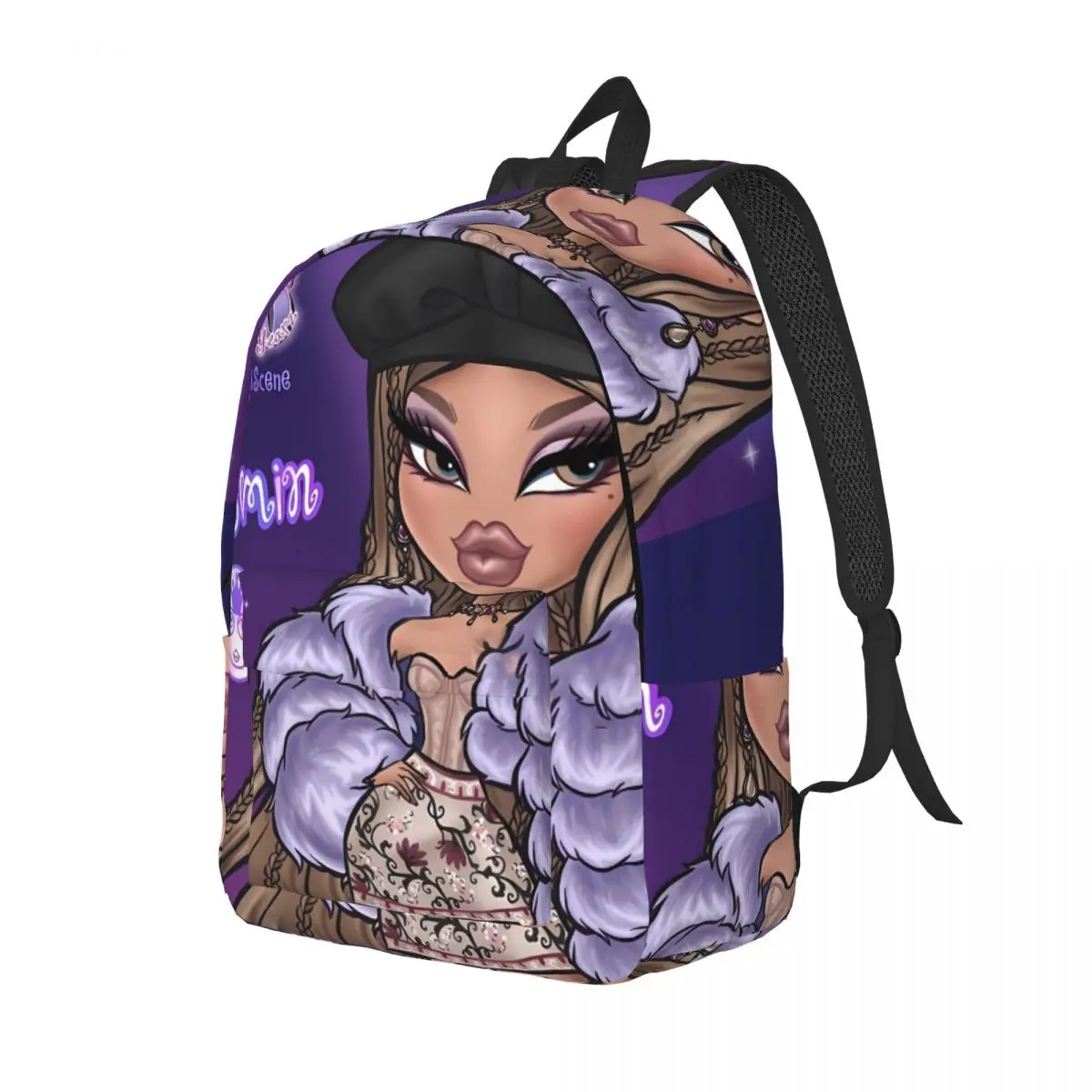 BRATZ Yasmin Portrait Backpack Cute Girl Travel Backpacks Female Streetwear High School Bags Designer Pattern Rucksack