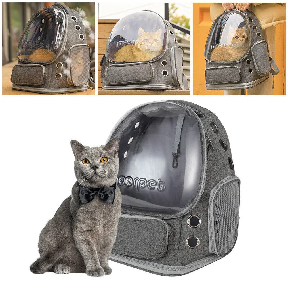 Astronaut Window Dog Cat Carrier Breathable Transparent Backpack Pet Travel Bag