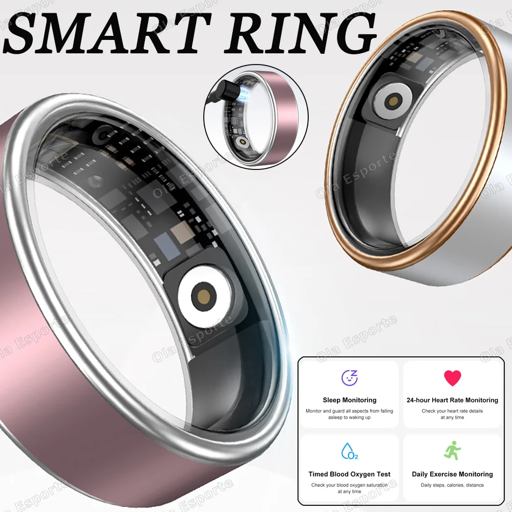 

New GPS Track Smart Ring 2025 Waterproof Sleep Health Monitoring Fitness Pedometer Camera Control Multiple Sport Modes Smartring
