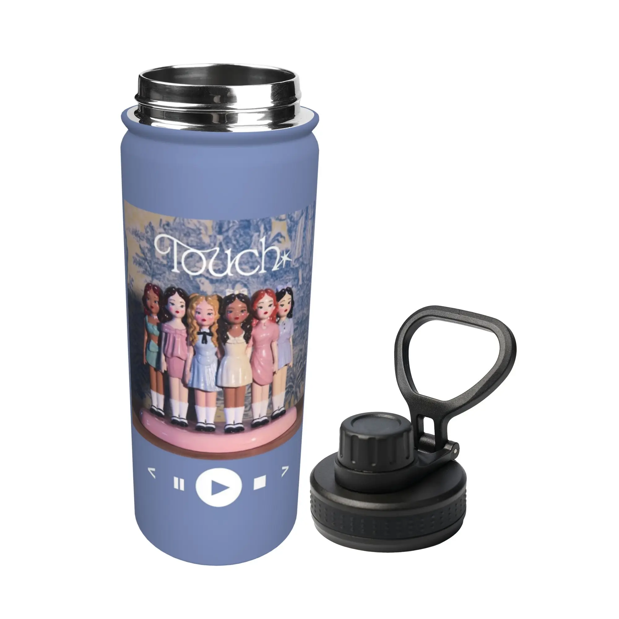 Katseyes Kpop Girl Group 18OZ Sports Insulated Kettle  Coffee Cups Vacuum Flask Office Home Mugs Water Bottle