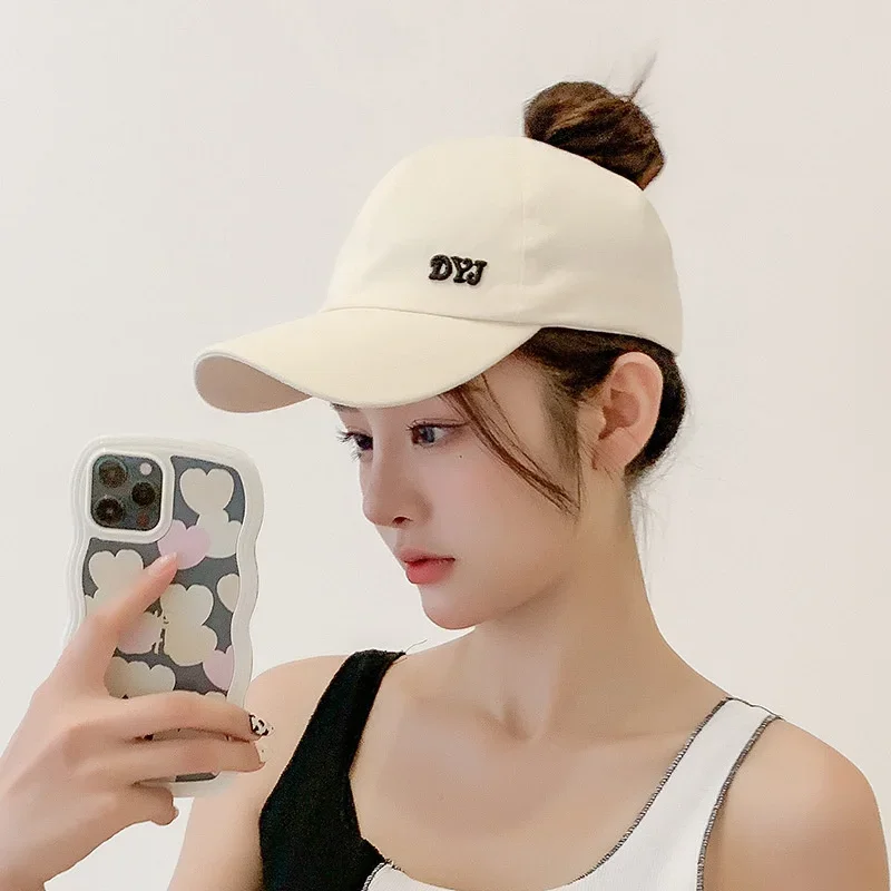 

Kpop Hot Sales Baseball Cap Snapback Ponytail Half Empty Top Cap Hat Women Sun Protection Sunshade Sports Hat Casual