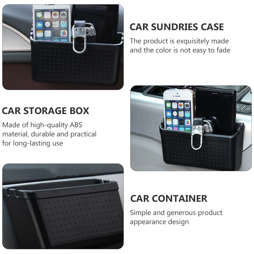 

Storage Box Large Capacity ABS Material Multifunctional Organizer Phone Holder Car Accessories Air Vent Mount Self Adhesive