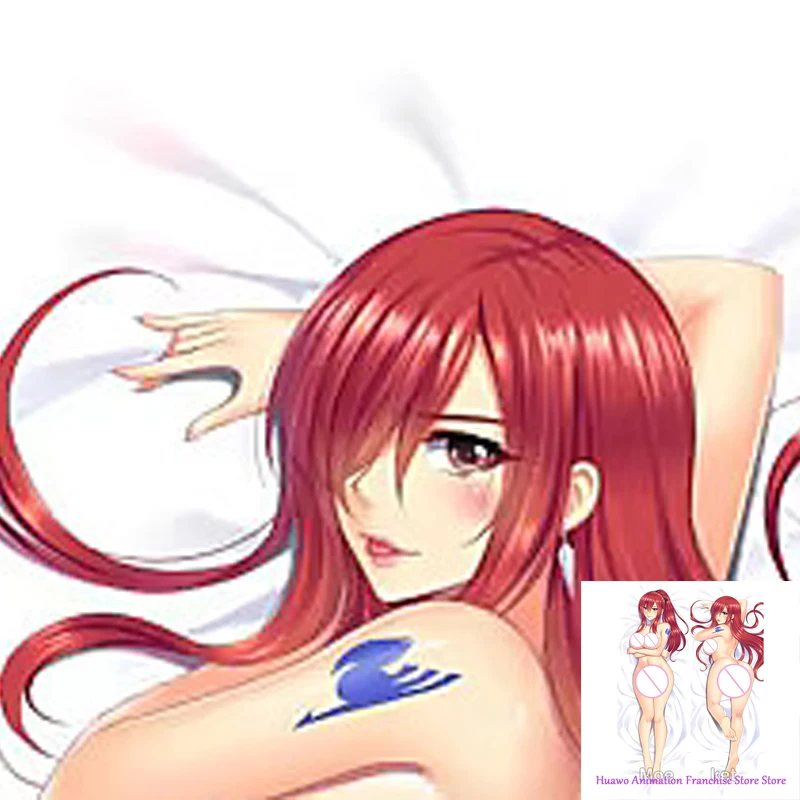 

Dakimakura Anime Pillow Case Fairy Tail Erza Scarlet Pillow Cover Halloween Christmas Decoration 2023