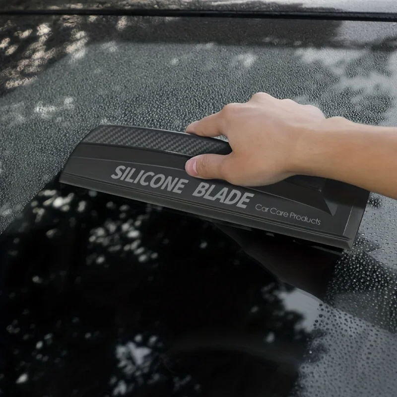 Car Window Squeegee, Soft Silicone Blade for Cleaning Water, Professional One-Piece Auto Glass Water Wipe